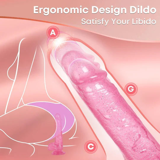 Realistic Dildos Adult Sex Toys - 7.9” Strapless Strap-On G Spot Dildos with Strong Suction Cup