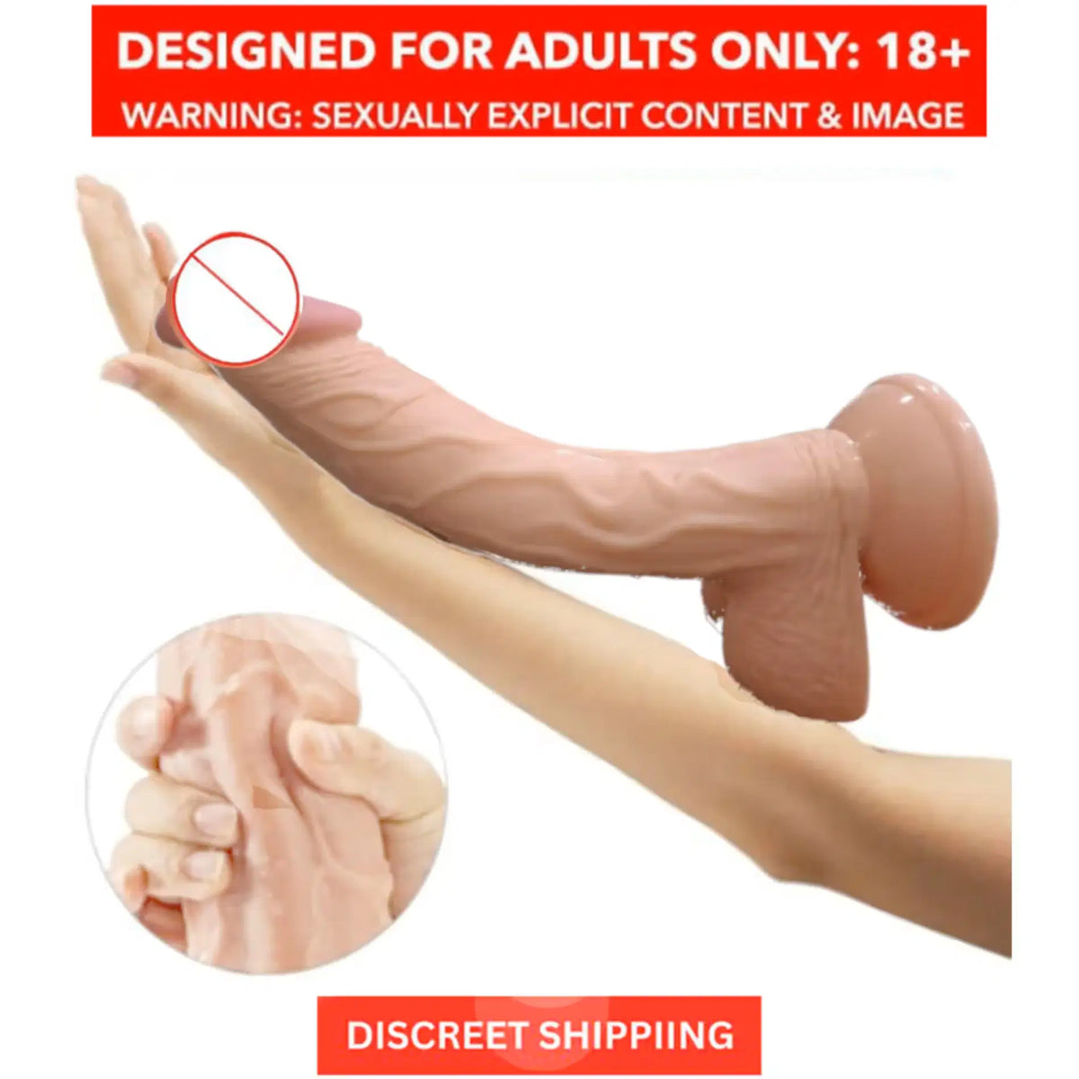 a Kamveda Present 8 Inch C Shape Realistic Dildo