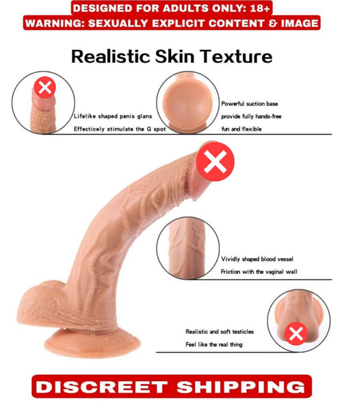 a Kamveda Present 8 Inch C Shape Realistic Dildo