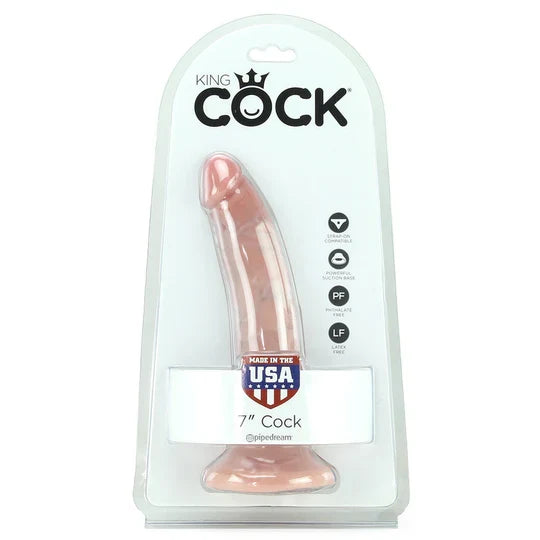King 7 Inch Dildo in Flesh