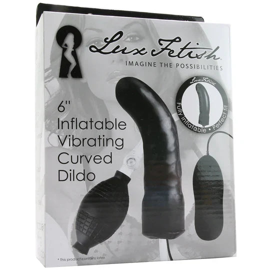 z 6 Inch Inflatable Vibrating Curved Dildo