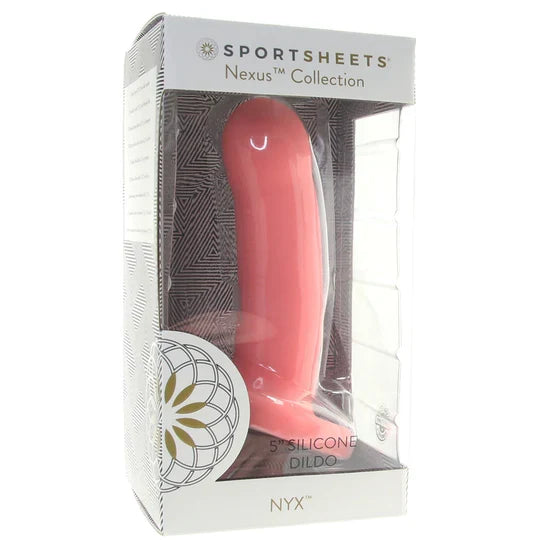 Nyx 7 Inch Silicone Dildo in Coral